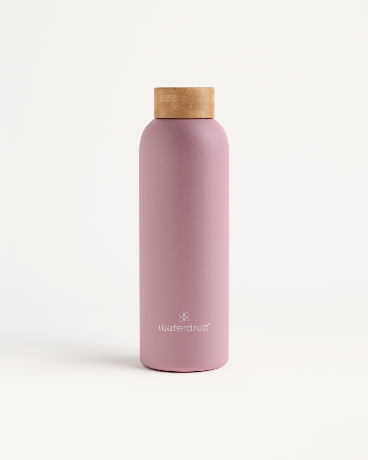 Botella de acero · Tapón de bambú