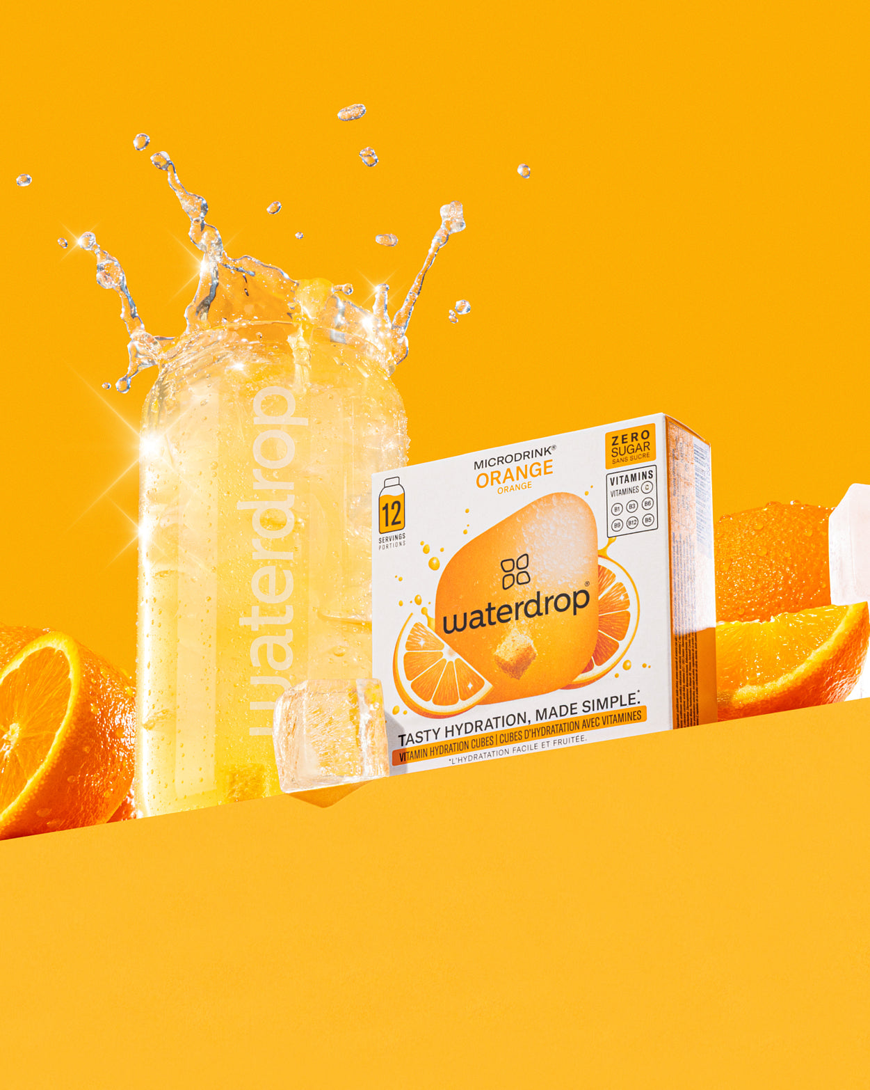 Juicy Duo Bottle Set: Waterdrop hydration cubes and bottle.