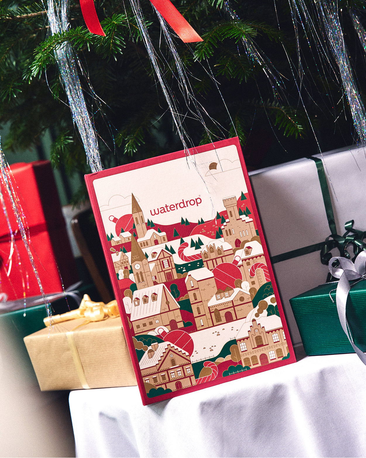 All-Purpose Thermo Straw Lid Gift Set under Christmas tree.