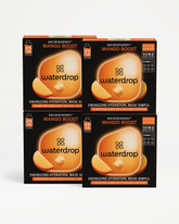 Microenergy 3+1 Mango Boost hydration cubes, zero-sugar, caffeinated.