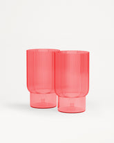 Vasos estriados CEREZA ÁCIDA