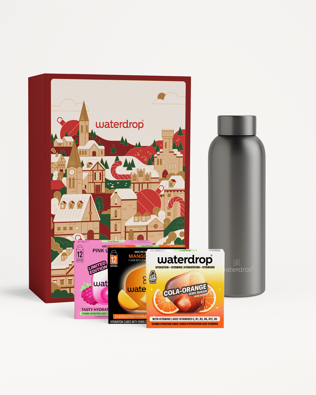 Set regalo Botella de acero inoxidable